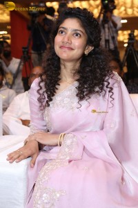 actress Sai Pallavi pretty in a pink dress