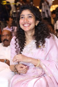 actress Sai Pallavi pretty in a pink dress