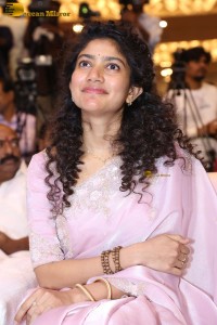 actress Sai Pallavi pretty in a pink dress