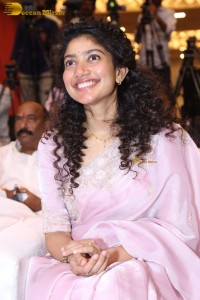 actress Sai Pallavi pretty in a pink dress