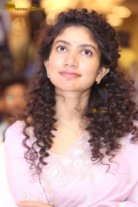 actress Sai Pallavi pretty in a pink dress