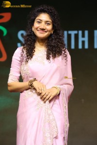 actress Sai Pallavi pretty in a pink dress