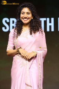 actress Sai Pallavi pretty in a pink dress