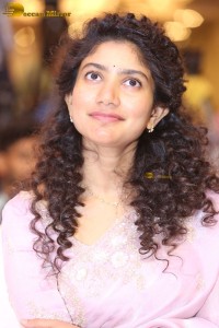 actress Sai Pallavi pretty in a pink dress