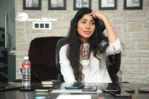 Actress Sai Pallavi in white top and blue jeans