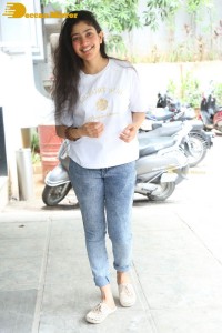 Telugu and Tamil Actress Sai Pallavi photoshoot in a white t-shirt and blue denim jeans
