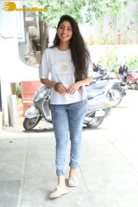 Telugu and Tamil Actress Sai Pallavi photoshoot in a white t-shirt and blue denim jeans