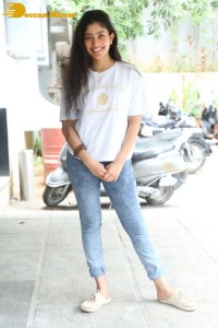 Telugu and Tamil Actress Sai Pallavi photoshoot in a white t-shirt and blue denim jeans