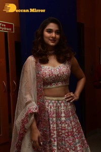 Actress Saiee Manjrekar photoshoot while she attended a movie function