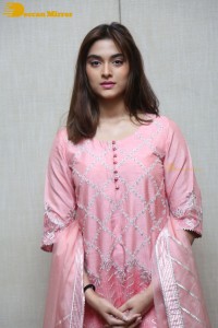 Actress Saiee Manjrekar in a pink dress