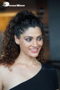 Actress Saiyami Kher in black dress