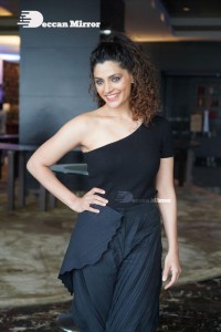 Actress Saiyami Kher in black dress
