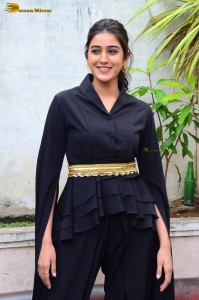 Indian actress sakshi vaidya in a black dress