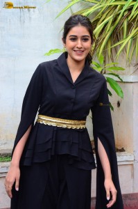 Indian actress sakshi vaidya in a black dress