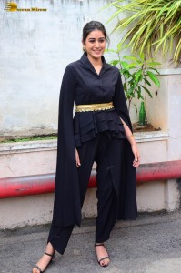 Indian actress sakshi vaidya in a black dress