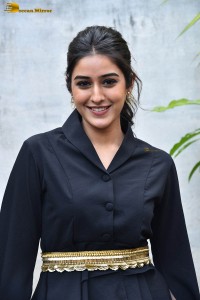 Indian actress sakshi vaidya in a black dress