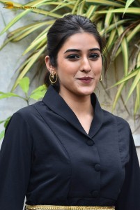 Indian actress sakshi vaidya in a black dress