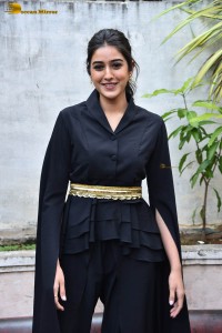 Indian actress sakshi vaidya in a black dress
