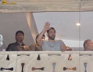 Salman Khan waves to his fans from his house on his 58th birthday