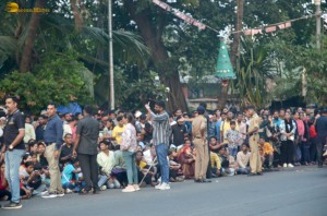 Salman Khan waves to his fans from his house on his 58th birthday