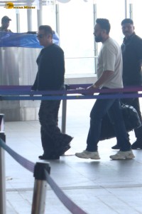 Actor Salman Khan spotted at Mumbai Airport with extra security on April 19, 2024