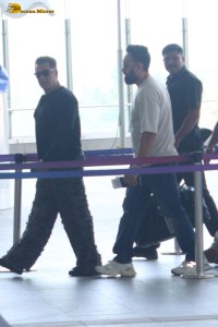 Actor Salman Khan spotted at Mumbai Airport with extra security on April 19, 2024