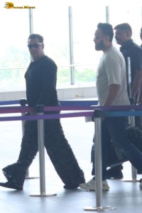 Actor Salman Khan spotted at Mumbai Airport with extra security on April 19, 2024