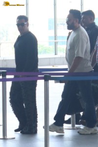 Actor Salman Khan spotted at Mumbai Airport with extra security on April 19, 2024