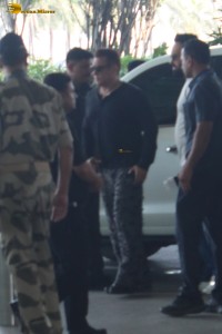 Actor Salman Khan spotted at Mumbai Airport with extra security on April 19, 2024