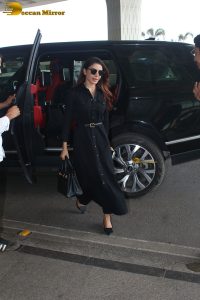 telugu actress Samantha spotted at mumbai airport in a black dress