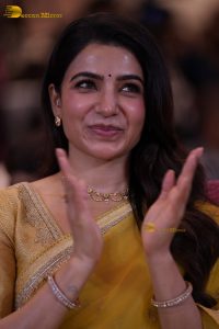 actress samantha ruth prabhu gorgeous in a yellow saree
