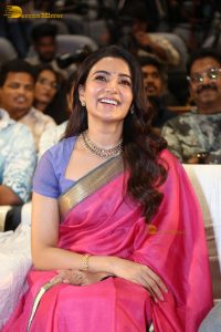 actress samantha beautiful in a pink saree