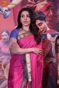actress samantha beautiful in a pink saree