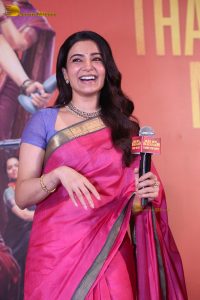 actress samantha beautiful in a pink saree
