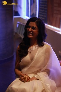 Samantha Ruth Prabhu in a white saree promoting her film