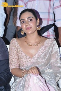 Samyuktha Menon in a light pink saree