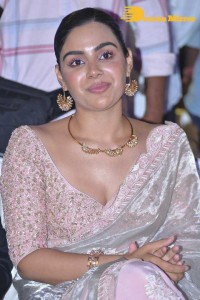 Samyuktha Menon in a light pink saree