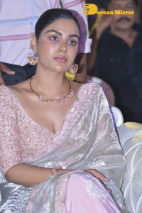 Samyuktha Menon in a light pink saree