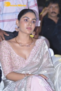 Samyuktha Menon in a light pink saree