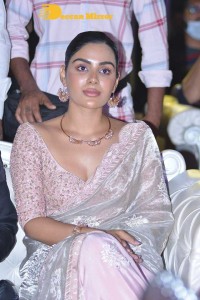 Samyuktha Menon in a light pink saree