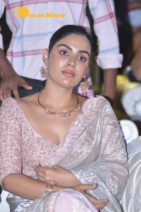 Samyuktha Menon in a light pink saree