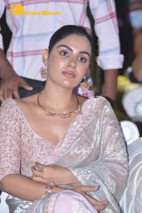 Samyuktha Menon in a light pink saree