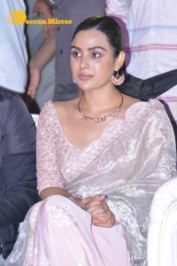 Samyuktha Menon in a light pink saree