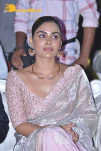 Samyuktha Menon in a light pink saree