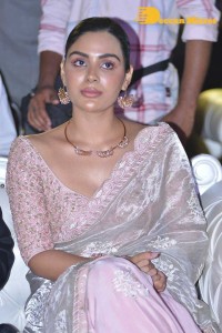 Samyuktha Menon in a light pink saree