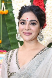 Samyuktha Menon regal traditional look in a white saree