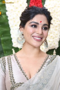 Samyuktha Menon regal traditional look in a white saree