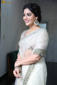Samyuktha Menon regal traditional look in a white saree