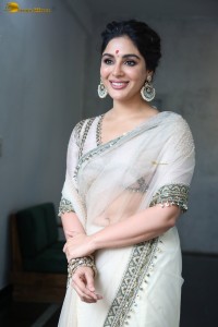 Samyuktha Menon regal traditional look in a white saree