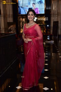 actress samyuktha menon in a red saree